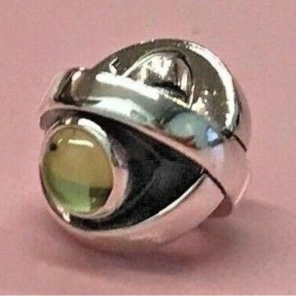 PANDORA Peridot August Eye Charm / Bead .925 sterling silver EUC - Picture 1 of 1
